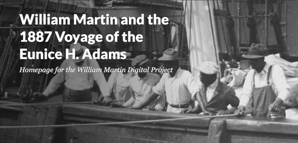 Screenshot from the William Martin project website